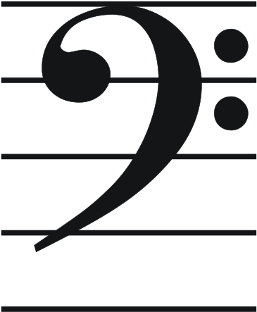 Bass Clef Music Notes Clipart - B On Bass Clef (869x1024)