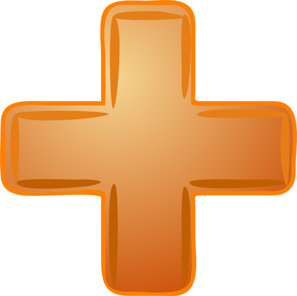 Orange Plus Sign Clip Art At - Plus Sign Clip Art (600x598)