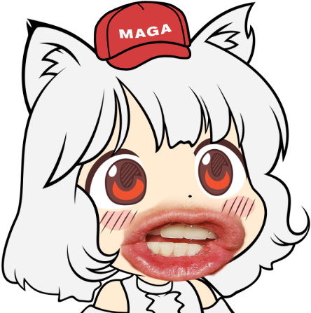 Maga United States Of America Face White Nose Facial - Awoo Face (450x450)