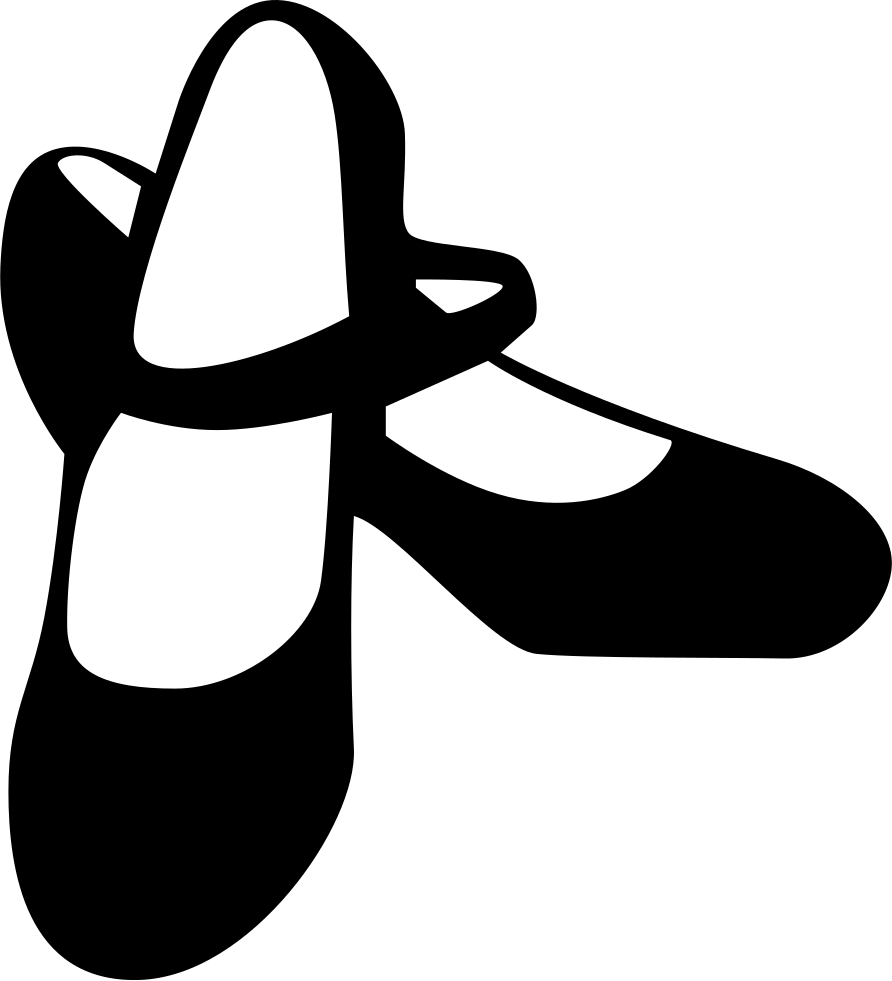 Flamenco Female Black Shoes Comments - Dance Shoes Icon (892x981)