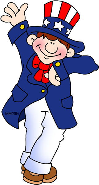 United States Of America Clip Art By Phillip Martin - Cartoon (387x648)