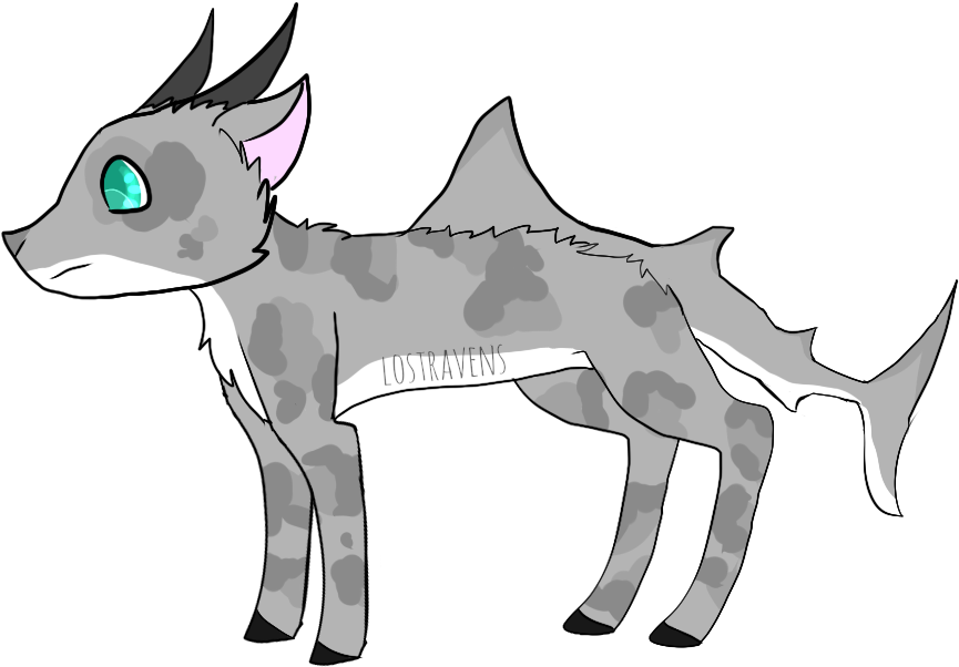 Goat Shark Custom By Lostravens - Cartoon (946x624)