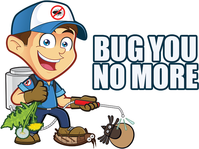 Bug You No More Man - Cartoon Exterminator (728x539)