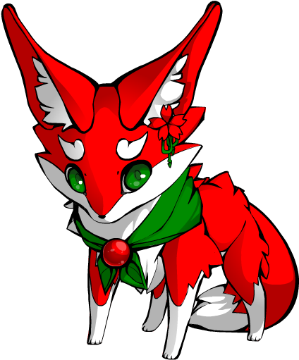 Christmas Kitsune (open - Game (600x551)