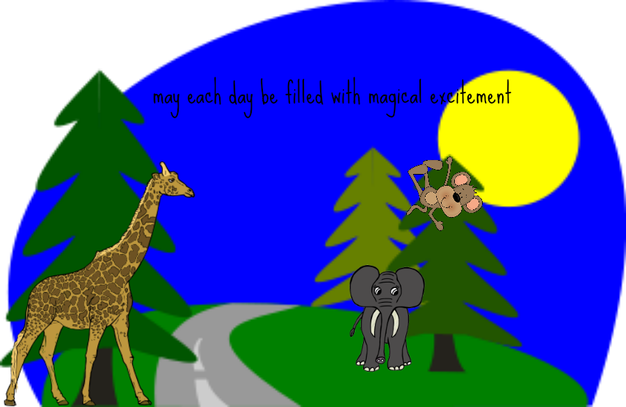 Wednesday Wishes For My Grandchildren - Forest Road Clip Art Png (900x585)