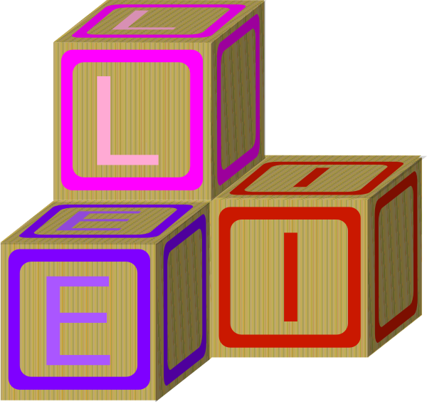 Baby Blocks Pink Clip Art At Clker - Baby Block 1 Clipart (600x564)