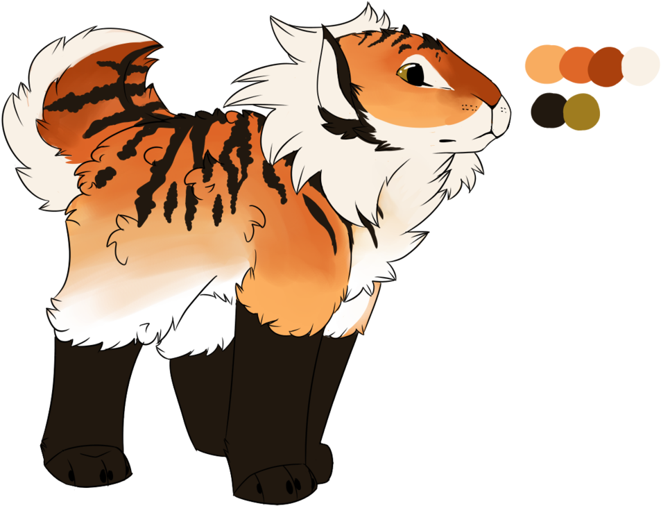 Tiger Sheep Creature By Limecrumble - Guinea Pig (1029x776)