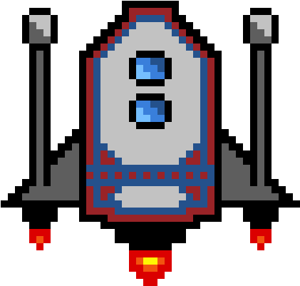 Spaceship - Pixel Art Space Ship (520x500)