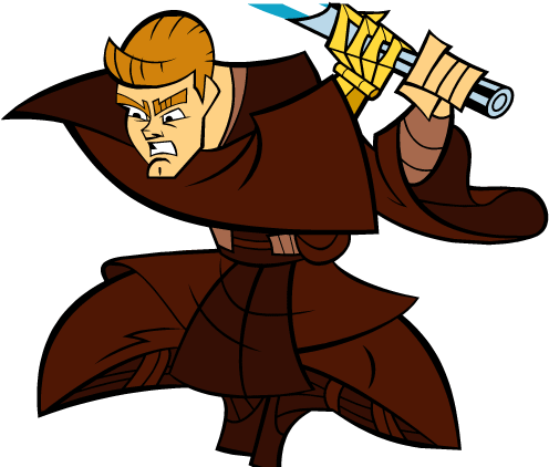 Clone Wars Clip Art - Star Wars Clone Wars 2003 Anakin (500x437)