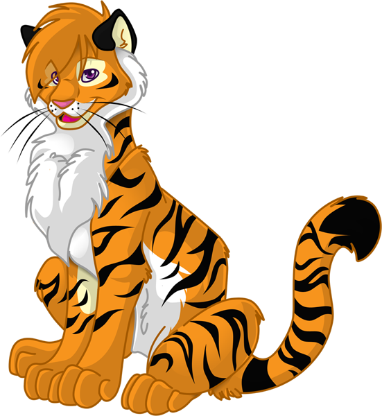 Female Tiger By Cajanic - Female Tiger Png (551x600)