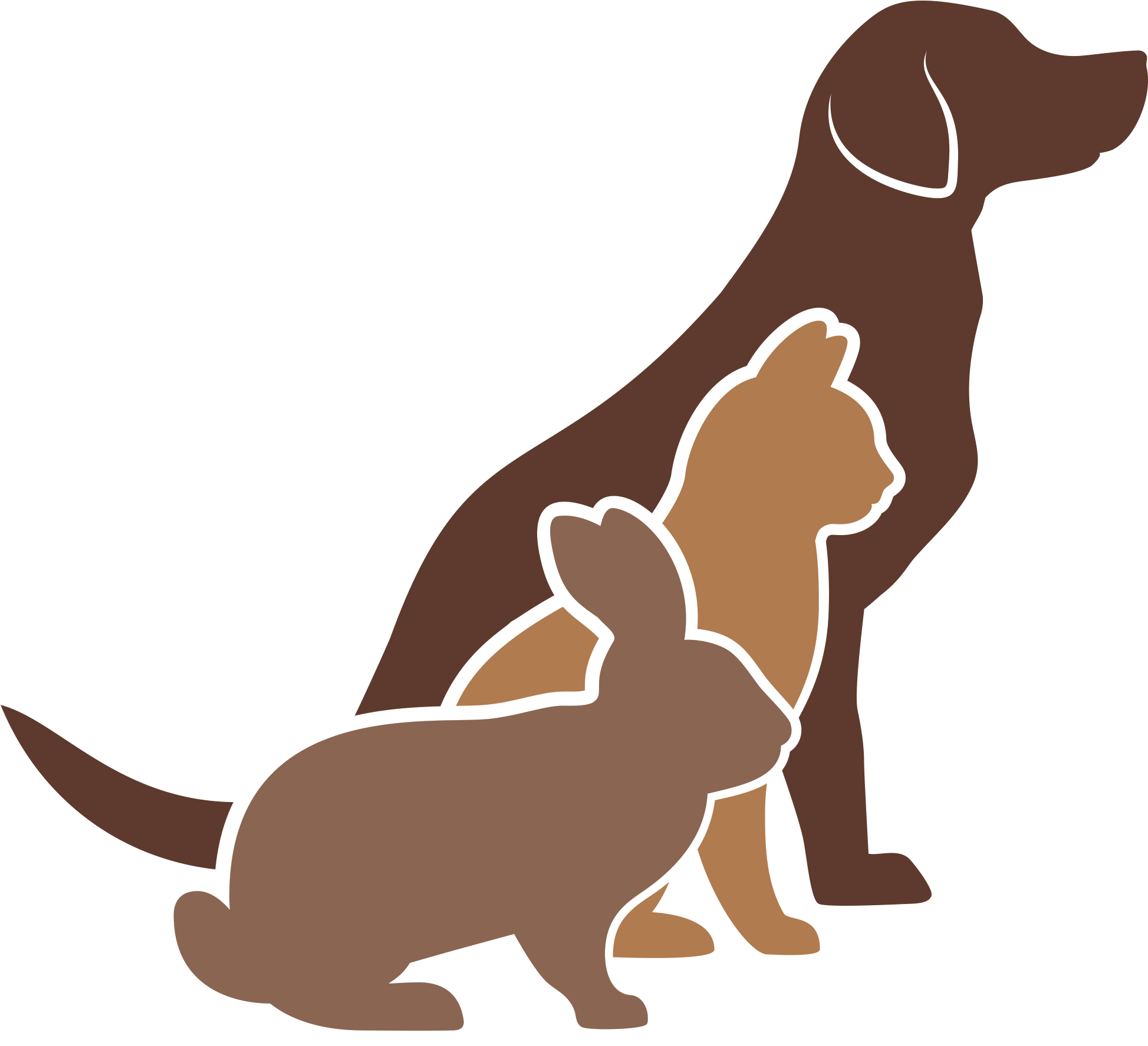 Pets - Dog Cat Rabbit Guinea Pig Mouse Silhouette (2000x2000)