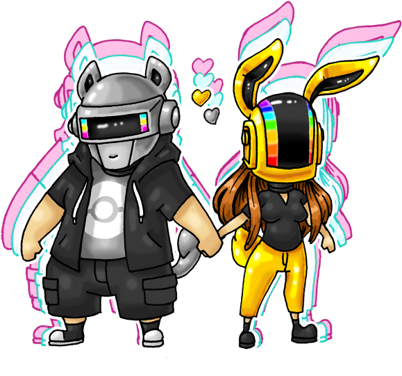 Something About Us Daft Punk By Darksilvania On Deviantart - Daft Punk Something About Us (600x551)