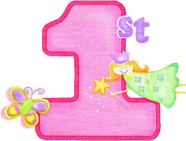 Babyface 187 With Clipart Birthday Invitation All Colors - Happy 1st Birthday .png (388x336)
