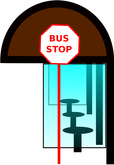 La Parada De Autobús De La Escuela De Autobús Parada - Bus Stop Clip Art (432x640)