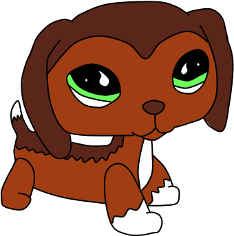 Littlest Pet Shop Clipart Weener Dog - Draw An Lps Dachshund (382x367)