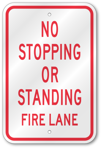 Stop Sign Fire Lane Traffic Sign Car Park - Sign (500x500)