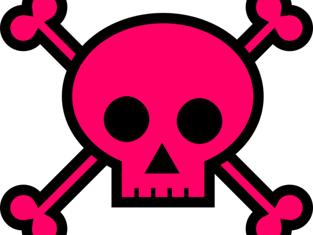 Punk Clipart Girly - Blue Skull And Crossbones (640x480)