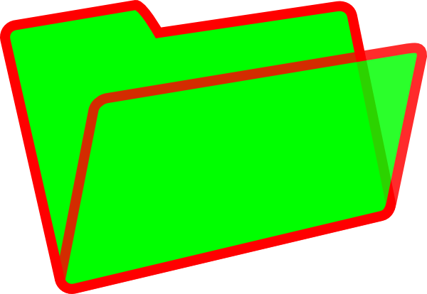 Green Folder Clip Art At Clker - Clip Art (600x414)