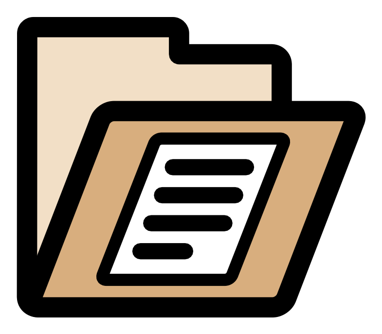 Folders Clipart Documentation - Pasta De Arquivos Vector Png (800x800)