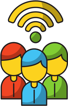 Teamwork People Avatars With Wifi Signal - Investment (550x550)