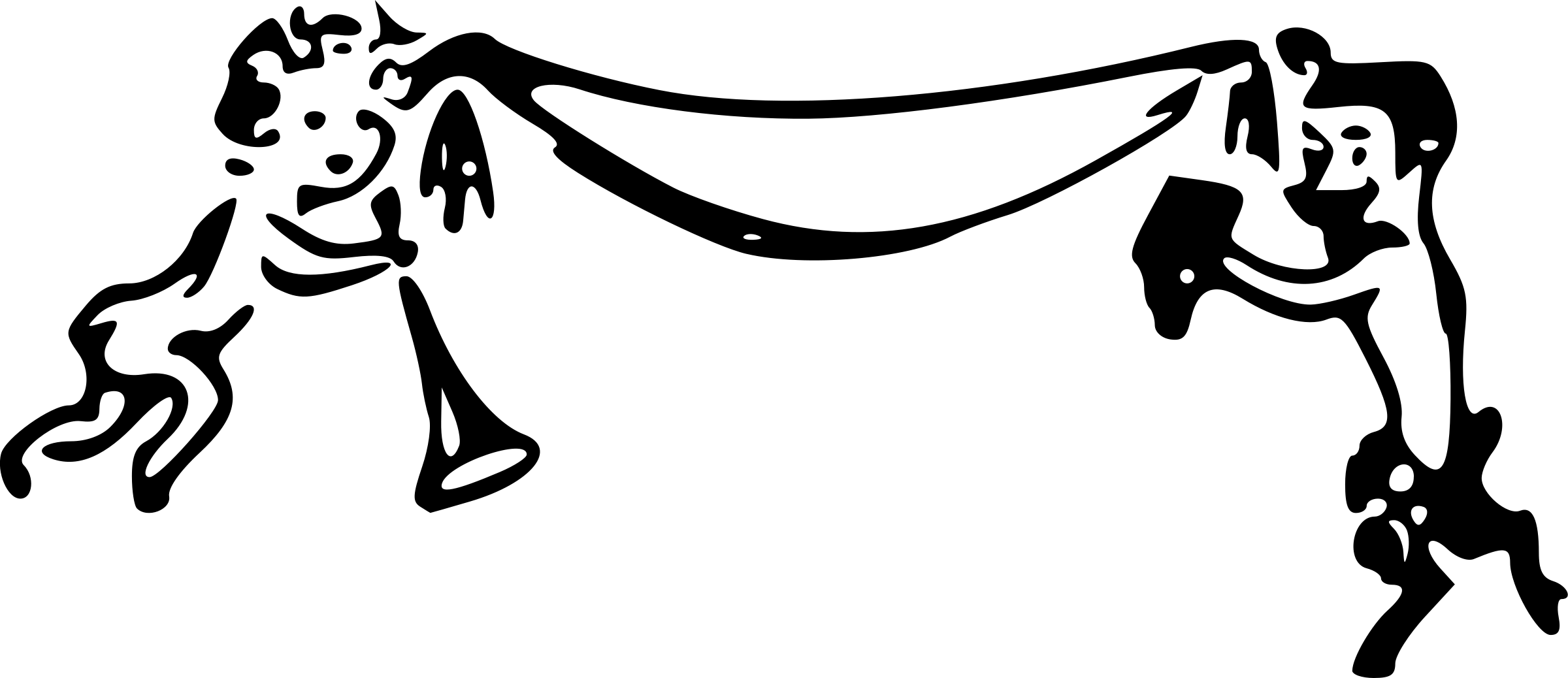 Holding Small Blank Banner - Clip Art (2400x1038)