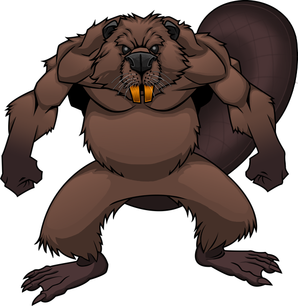 Wood Badge Course Beaver Cartoon Standing With Arms - Wood Badge Beaver (583x600)