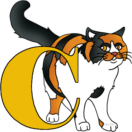 Letter C - Cat Grabs Treat (476x648)