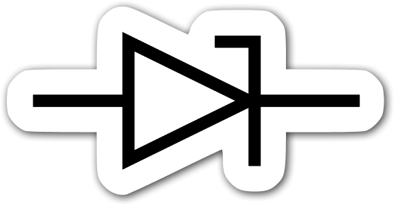 Iec Zener Diode Symbol Sticker - Two Diodes In Series (600x327)