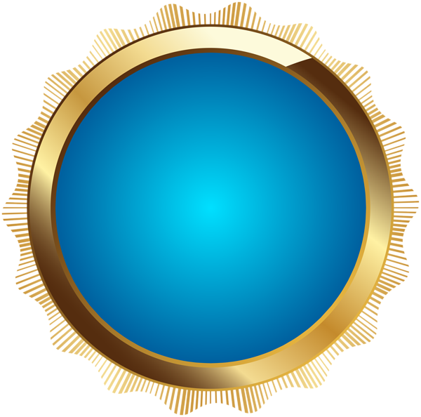 Seal Badge Blue Png Transparent Clip Art - Clip Art (600x594)