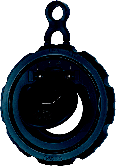 Praher Series K6 3" Wafer Spring Check Valve, Pvc Body, - Praher Valves 3" Pvc Wafer Check Valve (500x710)