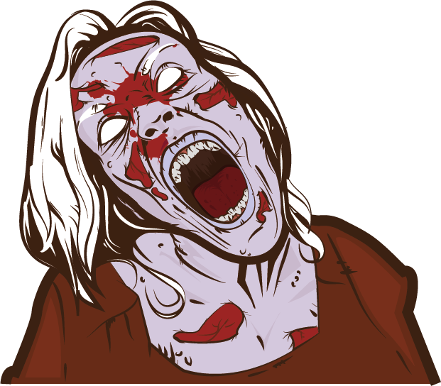 Zombie Girl By Chiquitoooh - Zombie Girl Illustration (621x544)