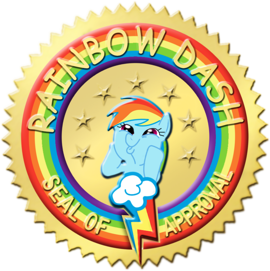 Rainbow Dash Seal Of Approval By Lemonyhooves - Seal Of Approval Anime (891x896)