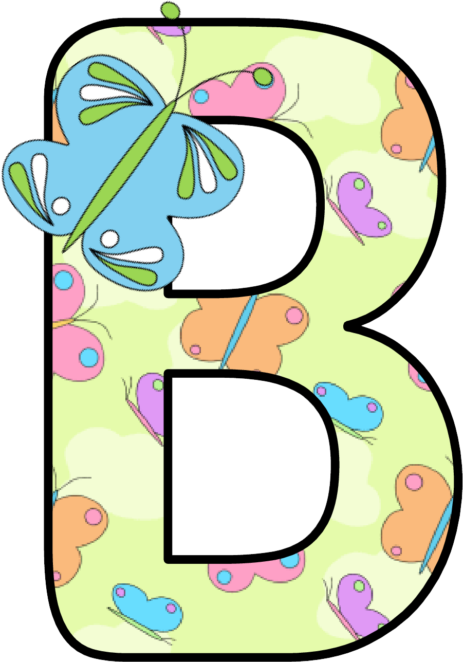 Ch B *✿* Alfabeto Mariposas De Kid Sparkz - Butterfly Letters Alphabet (989x1344)