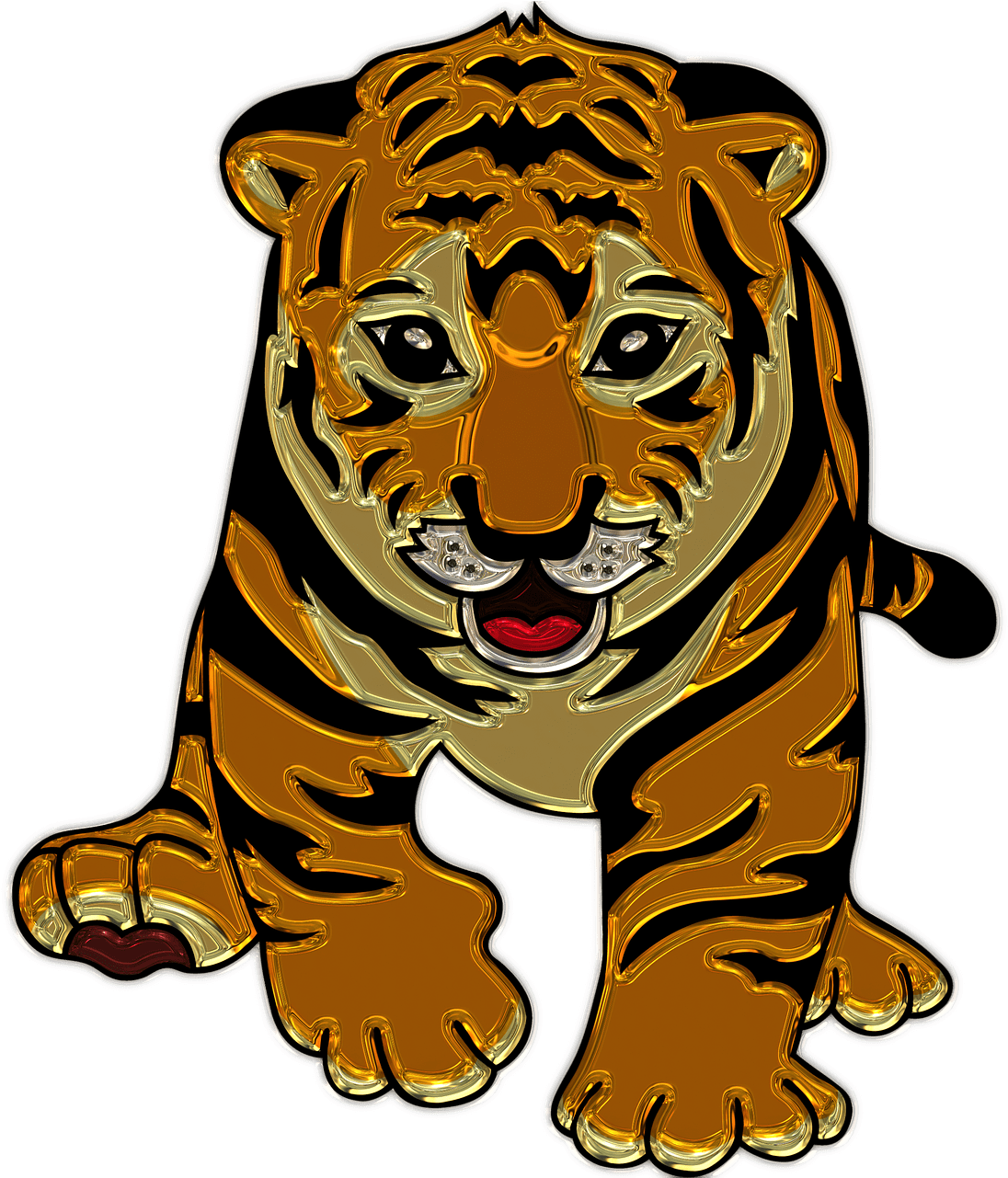 Lion Cub Plastic Art - Tiger Clipart (1115x1280)