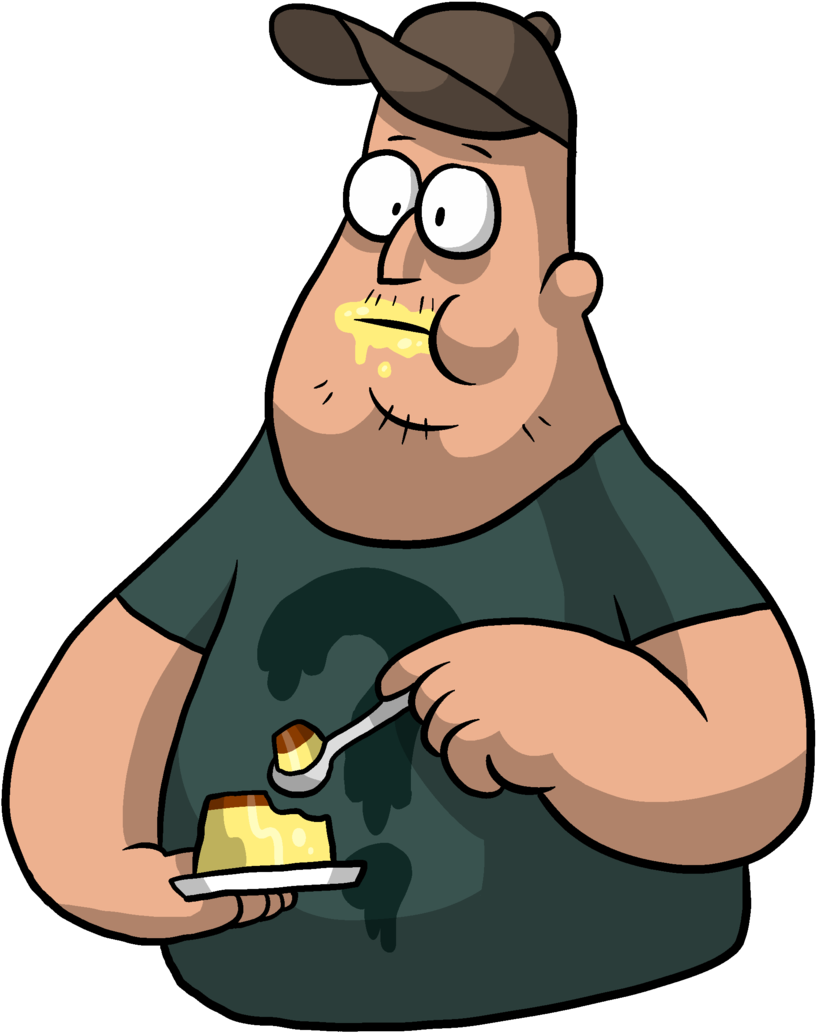 Gravity Falls- Soos Eating Pudding By Nickjellyninja - Cartoon (1024x1238)