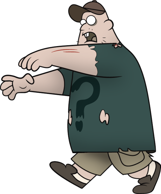 Zombie Soos By Mf99k - Gravity Falls Soos Zombie (618x741)