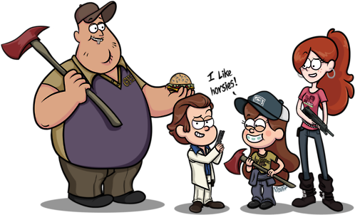 Gravity Арт,gf Art,l4d2 - Gravity Falls But Dead (500x314)