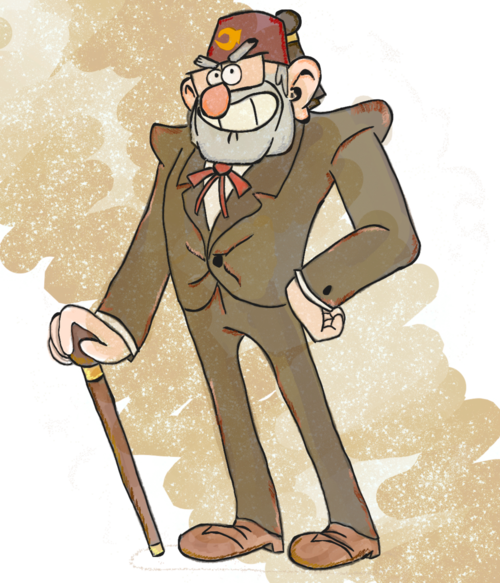 ágm Як \w2k Saes,gf Арт,gf Art,gravity Falls, - Grunkle Stan (500x583)