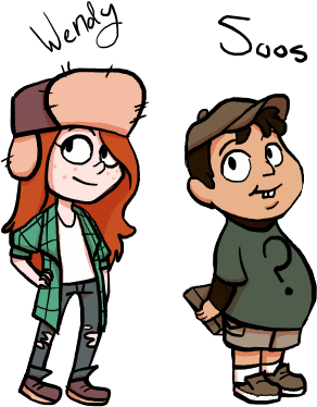 Gravity Falls Antigravity Au Wendy Courderoy Soos Frenchfrycoolguy - Antigravity Gravity Falls Aus (361x388)