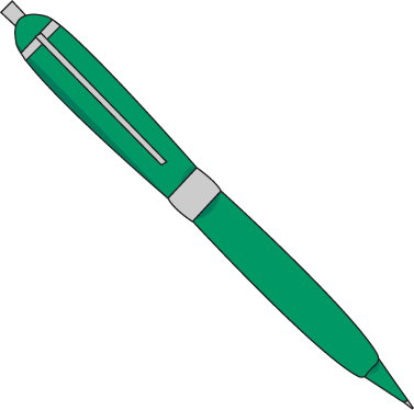 Ink Pen Clip Art Image Green Clipart Panda Free Clipart - Clip Art (377x374)