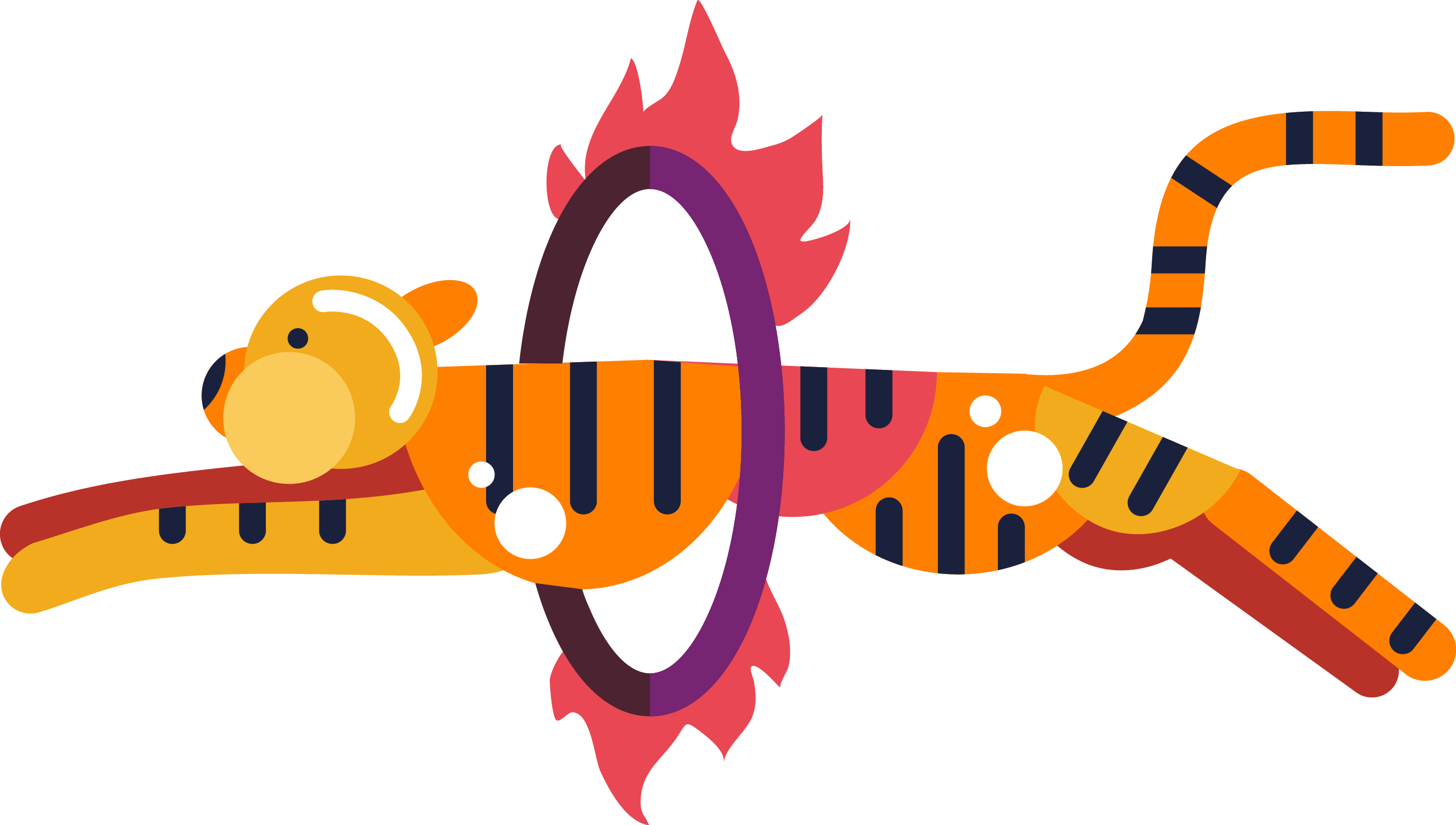 Tiger Snail Jump Circus Icon - Circus (2645x1499)