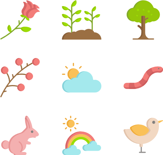 Spring Nature - Vector Graphics (600x564)