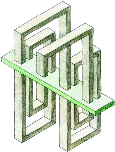 Penrose Triangle Impossible Object Drawing Optical - Impossible Geometry (555x555)