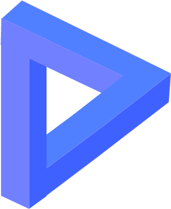 The Penrose Triangle Is An Impossible Object - Penrose Triangle Gif (550x600)