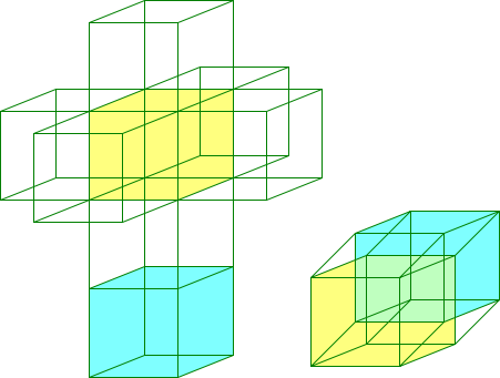 Dali And The Fourth Dimension - Net Of A Tesseract (451x341)