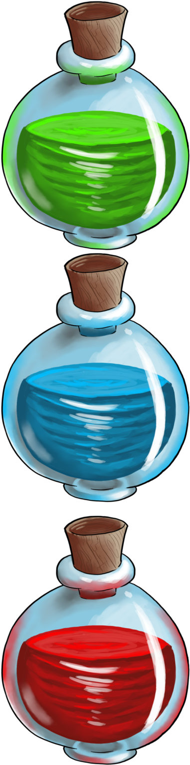 Red Blue Green Large Potions By Alishavolkman - Red (516x1548)