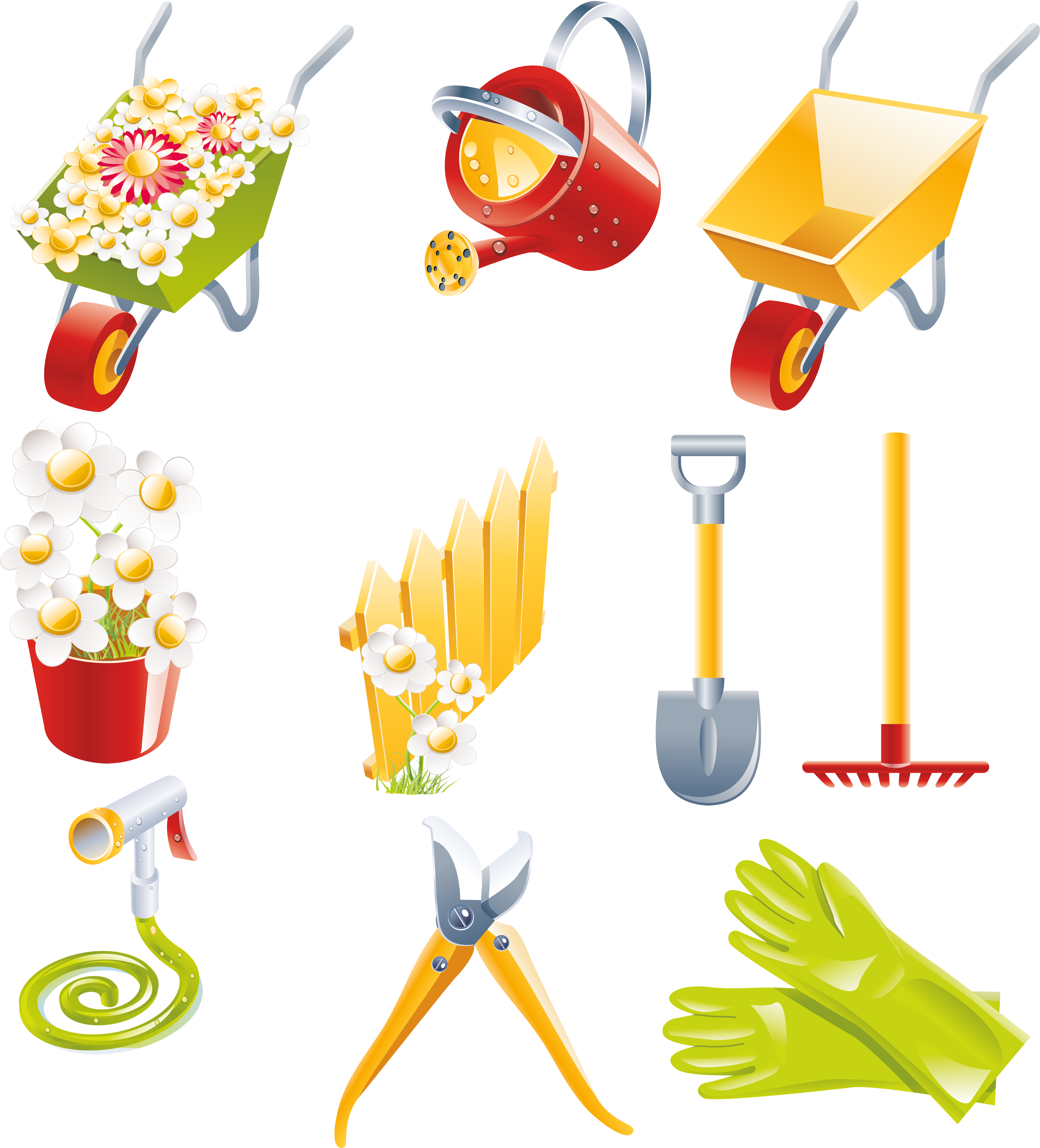 Spring Garden Collection Png Clipart - Png Hd Clipart Collection (5546x6095)