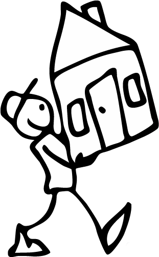 Who - Moving House Clip Art (394x500)