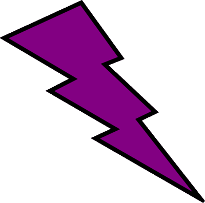 Purple Lightning Bolt Clip Art - Harry Potter Stencil (400x396)