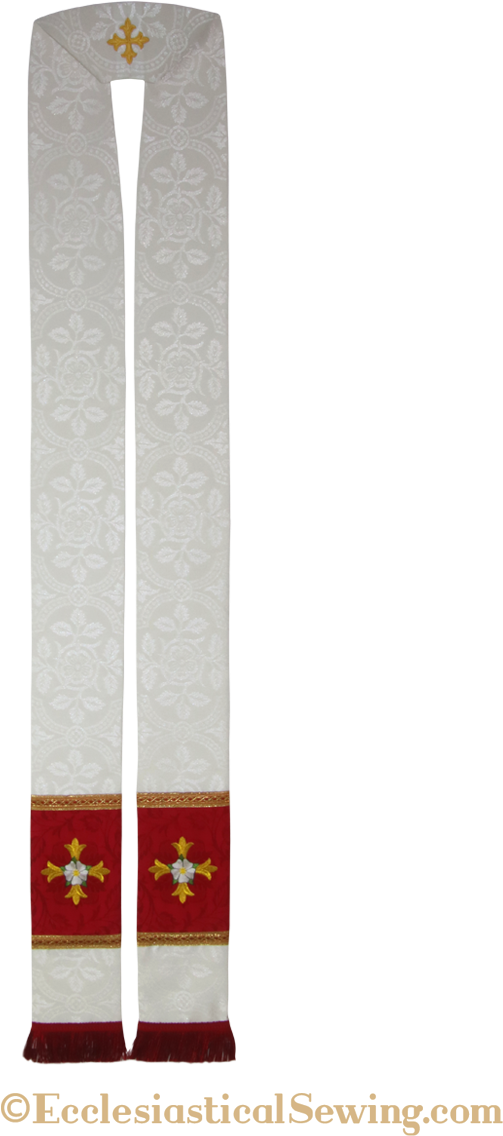 Christmas Rose Stole In Virgin And Child Church Vestment - Vestment (800x1200)